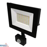 NAŚWIETLACZ LED SMD KASTEL 30W 4000K 2400LM IP65 CZARNY CZ. PIR
