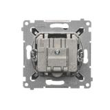 Simon 54 Gniazdo antenowe R-TV-SAT przelotowe brąz mat