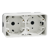 Mureva, podstawa naścienna podwójna pozioma, biała