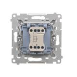Simon 55 Przycisk zwierny /światło/ z podświetleniem LED szybkozłączka Jasnoszary mat TS1L.01/114 KONTAKT