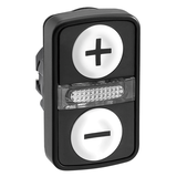 Harmony XB5 Przycisk dwuklawiszowego płaski/płaski biały/biały /+// LED plastikowy ZB5AW7A1715 SCHNE