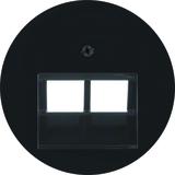 BERKER R.X Płytka czołowa do gniazda przyłączeniowego UAE podwójna komp./tel. cz 14092045 HAGER