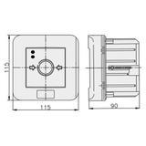 Przycisk przeciwpożarowego wyłącznika prądu PPWPp-4 B/4 4 tory prądowe 12A NC-NO NC-NO, podtynkowy,