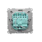 Simon Basic Przycisk potrójny z podświetleniem LED 10A szybkozłączka satynowy