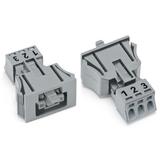 WINSTA MINI gniazdo 3-torowe SnapIn szare