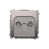 Simon Basic Gniazdo antenowe R-TV końcowe separowane 1x wejście: 5–862 MHz stal inox