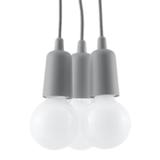 Sollux Lampa wisząca DIEGO 3 szara SL.0576