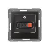 IMPRESJA Gniazdo głośnikowe pojedyncze - kolor antracyt GG-1Y/m/50