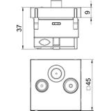 ANT-3SD RW1, Gniazdo antenowe, Radio-TV-SAT