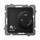 AS Regulator temperatury z czujnikiem podpodłogowym - kolor czarny metalik