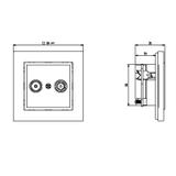 SONATA Gniazdo RTV przelotowe 10-dB - kolor biały