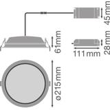 Oprawa DOWNLIGHT ALU DN200 25W 3000K WT IP44