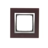 Simon 54 Nature Ramka 1-krotna Nature-Szkło KUSZĄCA ŚLIWKA IP20/IP44* (*IP44-należy zastosować uszczelkę ramki DUN1) DRN1/89 KONTAKT
