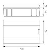 Rozdzielnica podtynkowa 1x12 IP40 SRp-12 2.3 OPATÓWEK