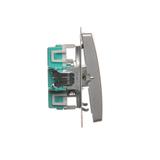 Simon Basic Przycisk roletowy 10A 250V zaciski śrubowe srebrny mat BMZ1.01/43 KONTAKT