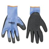 Rękawice robocze, dzianina bawełniana powlekana lateksem, 10"