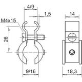 4021, UCHWYTY DO1 KABEL LA 16 OC.G