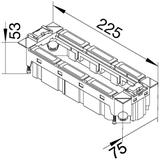 tehalit.GB-EG Puszka montażowa poczwórna 45x45mm PC-ABS czarny GTVR400 HAGER