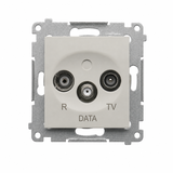 Simon 54 Gniazdo antenowe RTV-DATA kaszmir mat DAD.01/42