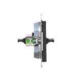 Simon 55 Gniazdo światłowodowe / optyczne podwójne SC/APC Czarny mat