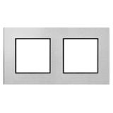 ARIA Ramka podwójna - kolor szczotkowane aluminium
