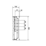 univers N Blok dla szyn zbiorczych poziomych 60mm 4/5-pol. 1xNH1 450x250mm UE31E1B HAGER