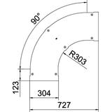LBD 90 300 R3 FS Pokrywa łuku 90°