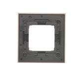 Simon 54 Nature Ramka 1-krotna Nature-Metal SATYNOWY BLASK IP20/IP44* (*IP44-należy zastosować uszczelkę ramki DUN1) DRN1/79 KONTAKT