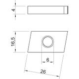 ACMSN M6 A4 Nakrętka ślizgowa