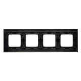 Simon 54 NATURE WMDZ-0140xS-083 Ramka 4-krotna Nature-Metal, INOX DARK, IP20/IP44. (IP44-należy zast DRN4/83 KONTAKT