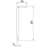 1101, GWÓŹDŹ HAK.50MM ST.3MM CZ.