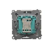Simon Basic Łącznik świecznikowy z podświetleniem LED 10A 250V szybkozłączka srebrny mat BMW5L.01/43 KONTAKT