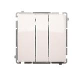 Simon Basic Przycisk potrójny 10A 250V szybkozłączka biały BMP31.01/11 KONTAKT
