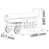 Nagrzewnica olejowa 50kW, zbiornik 56l, kółka