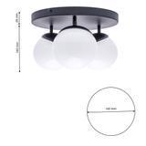 Milagro plafon Sfera Black 3xE14 MLP8858