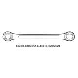 Klucze oczkowe Torx T6-T24, zestaw 4 szt.