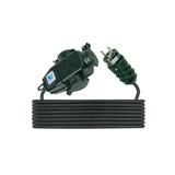 Trójnik 3x250V, 16A, z wtyczką i przewodem gumowym H05RR F 3x1,5 - 5m, IP 44