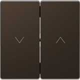 Klawisz podwójny żaluzjowy, mocca metali