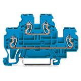 Złączka szynowa 2-piętrowa N / N 2,5mm2 niebieska /50szt./ 870-504 WAGO