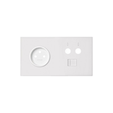 Simon 100 Panel 2-krotny: 1 gniazdo+1 TV+1 RJ45 biały mat