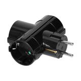 Rozgałęźnik 3x2P+Z (Schuko) czarny OR-AE-13184(GS)/B ORNO