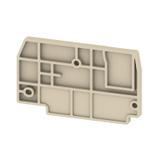 ZAP/TW ZT4/2AN Płyta separacyjna (terminal), Płyta zamykająca i pośrednia, 57.55 mm x 34.65 mm, Ciemnobeżowy /50szt./ 1855220000 WEIDMÜLLER