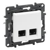 Niloe Step - Gniazdo Podwójne 2Xrj45 Kat. 5E Ftp - Kolor Biały 863158 LEGRAND