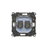 Simon 55 Gniazdo HDMI podwójne Czarny mat TGHDMI2.01/149 KONTAKT