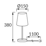 Lampka stołowa FATIMA E14 BLACK