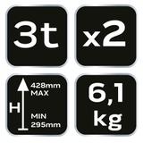 Podstawki pod samochód 3 t, 295-415 mm