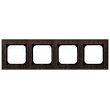 SONATA Ramka poczwórna drewno - kolor drewno orzech