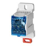 Blok rozdzielczy 80A zacisk wejściowy 16mm2 zaciski wyjściowe 4x6mm2 2x16mm2,wygodne mocowanie na