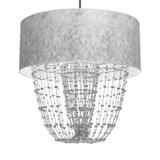 lampa wisząca Almeria E27 srebrna MLP6437 Milagro