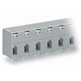 listwa przepustowa do p. drukowanych 5-bieg. szara raster 10 mm